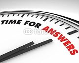 Wallmonkeys Peel and Stick Wall Decals - Time for Answers - Clock - Removable Graphic