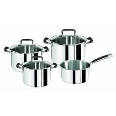 Tefal E97790 PRO SERIES INOX THERMO-SPOT INDUCTION "Gault Millau" PRO SERIES Inox Topf-Set 4-teilig (Kocht�pfe mit Deckel 16, 20, 24 cm; Kasserolle ohne Deckel16 cm )