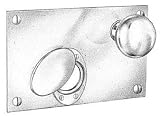 Baldwin 5674033LSKC Vintage Brass Estate Left Handed Exterior Lock Plate for 5704 Rim Lock