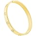 FHMZ(TM) Gold Plated Cuff Bracelet Hinged Bangle for Women Oval Fits 6.5 Inch Wrists