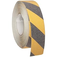Brady 60' Length, 2" Width, B-916 Grit-Coated Polyester Tape, Striped Special Black And Yellow Color Anti-Skid Tape