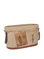 J-LINE Cesta Porta Utensilios Oficina Beige / Marrón