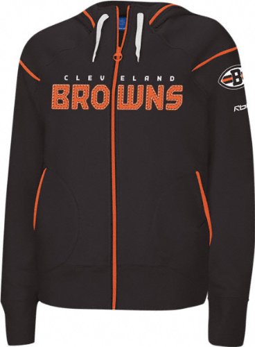 Cleveland Browns -Brown- Women's Dazzle Trim Hooded Sweatshirt