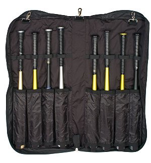 Folding Zippered Baseball Bat Portfolio HOLDS 8 BATS