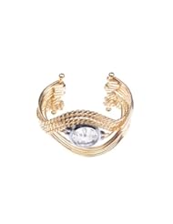 Golden Fashion Lady Girl Bracelet Quartz Movement Wrist Watch