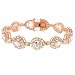 Aristocratic Rose Vermeil (24k Gold over Sterling Silver) Gold Simulated Diamond cz Teardrop Tennis Bracelet