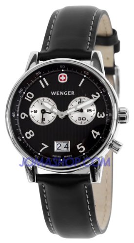 Wenger Black Commando Dual Time Mens Watch 74712