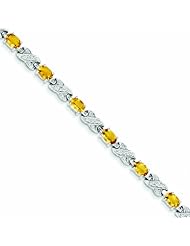 Genuine .925 Sterling Silver Citrine Bracelet 3.7 Grams . 100% Satisfaction Guaranteed.