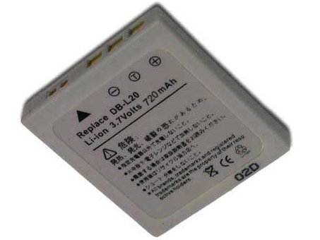 3.70V,720mAh,Li-ion,Hi-quality Replacement Digital Camera Battery for SANYO Xacti E1, E60, SANYO Xacti DMX-C, Xacti DSC, Xacti VPC Series, Compatible Part Numbers: DB-L20