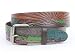 Snap On Brown Embossed Scenery Genuine Leather Belt