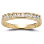 14k Yellow Gold Diamond Channel Set Ring (1/4 cttw, I-J Color, I2-I3 Clarity), Size 7