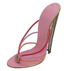 Flip Flop Cellphone Holder / Earrings / Organizer - Metal Shoe - Pink