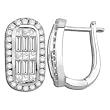 14K White Gold Diamond Earrings
