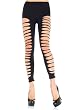 Shredded Spandex Footless Tights (Black;One Size)