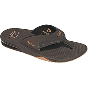 Reef Men's Fanning Bottle Opener Sandals, Brown/Gum, 15