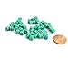 Koplow Games 50 Six Sided D6 5mm .197 Inch Die Small Tiny Mini Miniature Green Dice