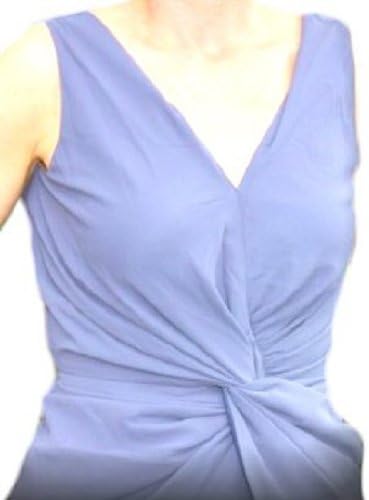 MM Couture by Miss Me Navy Ruffle V-Neck Tank Blouse Twist Front, Medium