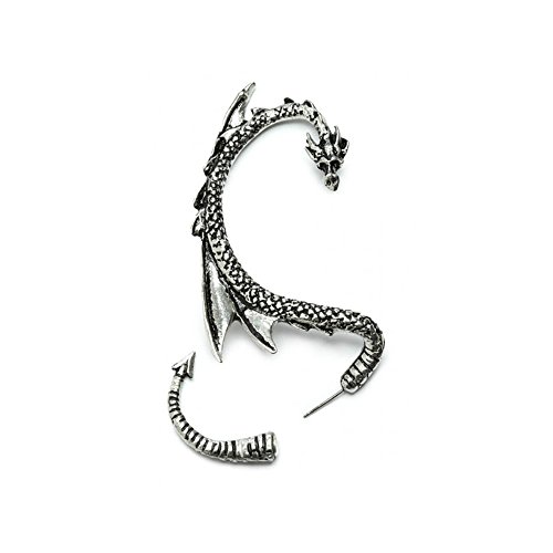 Silver Phantom Jewelry Women's Silver Tone Dragon Ear Cuff Wrap Earring Gothic Jewelry