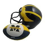 Michigan Wolverines NCAA Helmet & Football Set