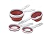 Progressive International 5-Piece Set of Collapsible Measuring Cups, Red and White