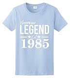 Birthday Gifts for All American Legend Est 1985 Ladies T-Shirt Large LtBlu