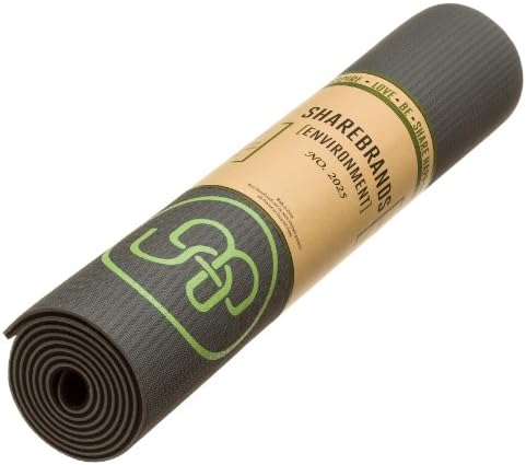 Quality Yoga Mat By Share Brands® | for the Environment (Gray/Green)