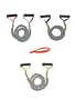 3 FIT CORD Covered Resistance Bands with PADDED HANDLES, NYLON SAFETY SLEEVE & PREMIUM LATEX EXERCISE TUBE ** 1 LIGHT, 1 MEDIUM & 1 HEAVY RESISTANCE & DOOR ANCHOR **