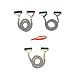 3 FIT CORD Covered Resistance Bands with PADDED HANDLES, NYLON SAFETY SLEEVE & PREMIUM LATEX EXERCISE TUBE ** 1 LIGHT, 1 MEDIUM & 1 HEAVY RESISTANCE & DOOR ANCHOR **