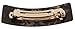 France Luxe Large Rectangle Barrette - Nacro Black