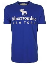 Abercrombie & Fitch Mens T-Shirt Crew Neck Royal Blue AF1892