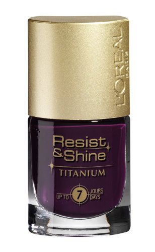 L'Oréal - Vernis Resist And Shine Titanium L'Oréal 606 - Couleur : Prune Royale L'Oréal - Vernis Resist And Shine Titanium L'Oréal 606 - Couleur : Prune Royale