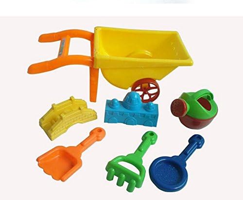 Summer 7 Piece Large Children's Kid's Toy Beach/sand Beach Wheelbarrow Toy Tool Set