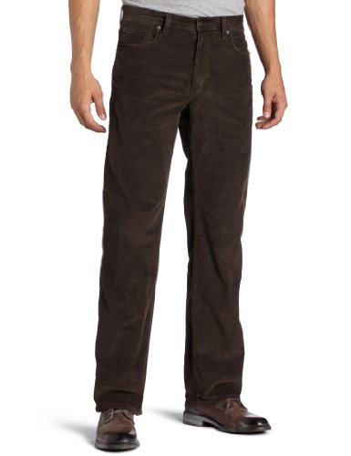 Dockers Mens 5 Pocket Khaki D3 Classic Fit Flat Front Cord Pant, Earth, 32X30