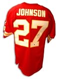 Larry Johnson Autographed Red Jersey