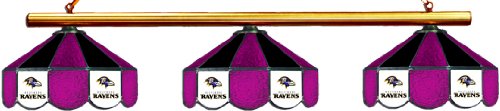 Baltimore Ravens Pool Table Light - Stained Glass Shades