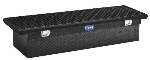 UWS TBS-63-A-LP-BLK Black Single Lid Low Profile Aluminum Toolbox with Beveled Insulated Lid
