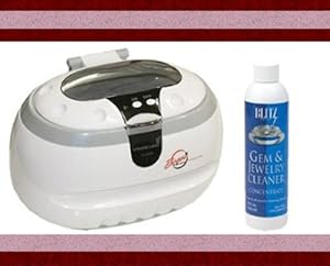Ultrasonic Jewelry Cleaner By Bogue Systems + Blitz Liquid Jewelry and Gem Cleaner + More
