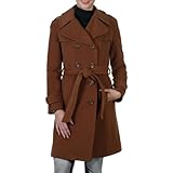 Phistic Women's Double Breasted Cashmere Blend Trench Coat - Pecan 4