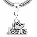 I Love Jesus Dangle Bead Spacer for Snake Chain Charm Bracelet