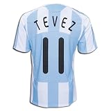 adidas Carlos Tevez Argentina Home Replica Soccer Jersey 07/09