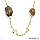 Di MODOLO! Triadra Collection! Made in Italy Luxury Necklace with 350.0ctw Topazes Made of 18K Yellow Gold