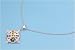 Sterling Silver Necklace - Fleur De Lis with Multi-Color CZ - 23mm Pendant Height