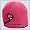 Pink fleece with black trim