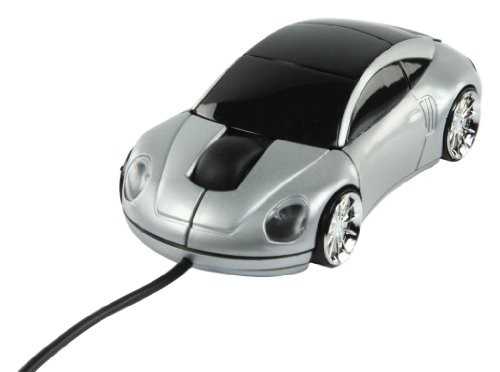 basicXL BXL-MOUSECAR33 drahtlose optische Maus (800dpi, USB) Auto/silber