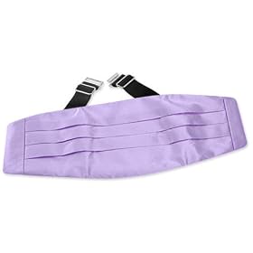 Lavender by Elite Solid lavender silk cummerbunds