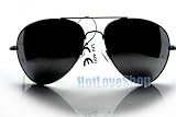HOTLOVE Premium Sunglasses UV400 Lens Technology - Unisex Aviator Sunglasses 30012 Whole Black - Perfectly Match Everyday Apparel for Women & Men