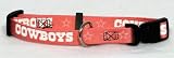 Dallas Cowboys Pink Medium Pet Dog Collar (Medium)