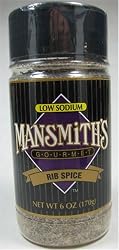 Mansmith's Gourmet Low Sodium Rib Spice 6 Ounce