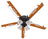 Texas Longhorns College 52 Ceiling Fan w/five blades & light kit (NEW!)