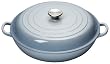 Le Creuset 30 cm Cast Iron Shallow Casserole, Coastal Blue